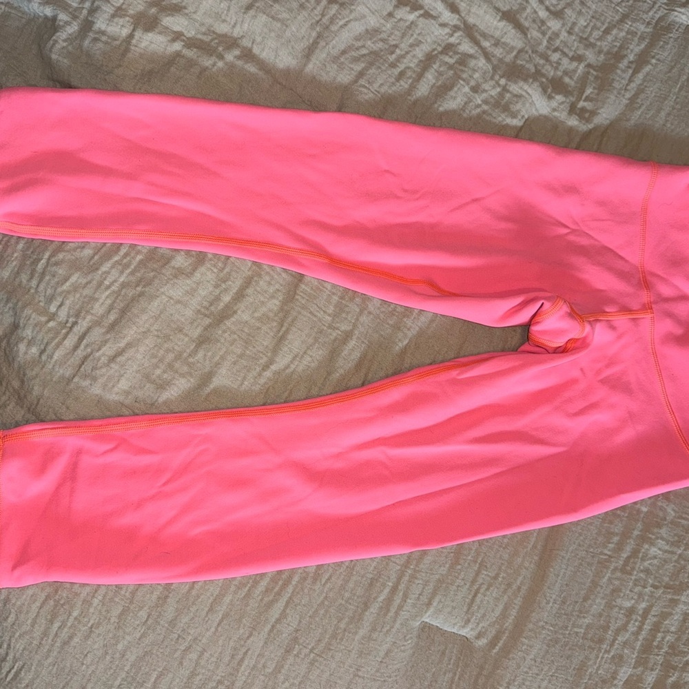 Lululemon Athletica Pink and Grey Reversible Leggings